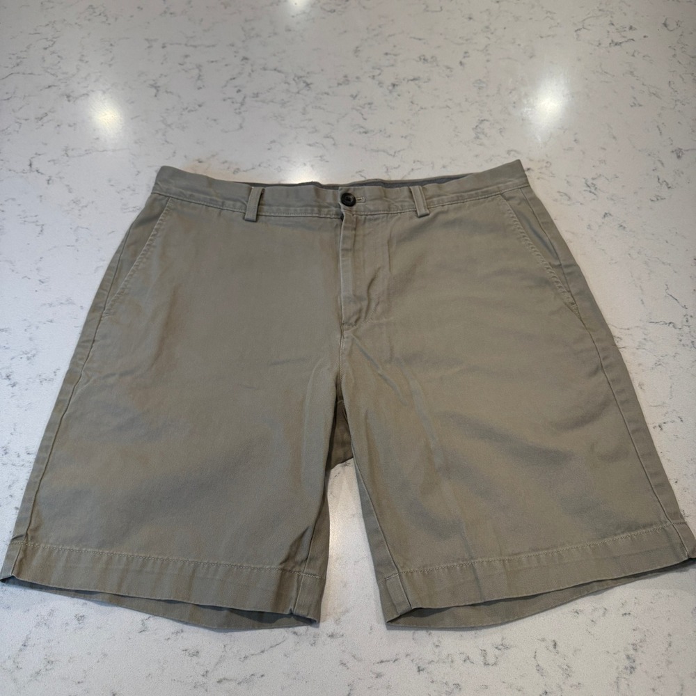 Amazon Essentials Chino Shorts Mens 34 Khaki Slim Fit Cotton Twill Casual